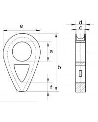 Solid steel thimble