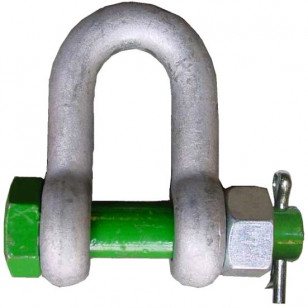 Dee shackle with safety bolt