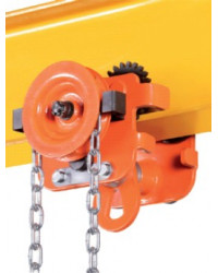 Geared beam trolley