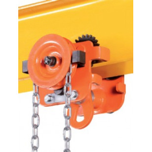 Geared beam trolley