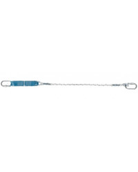 Shock absorbing rope lanyard