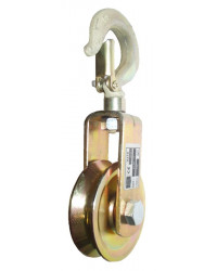Simple yoke pulley for wire rope 