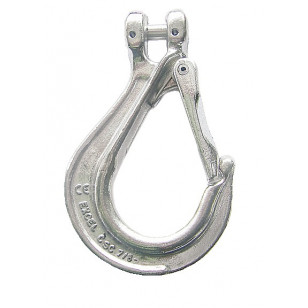 Clevis hook with safety latch