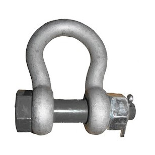 Bow shackle with safety bolt - Import