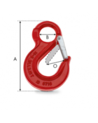 Crochet à oeil à linguet de sécurité classe 80